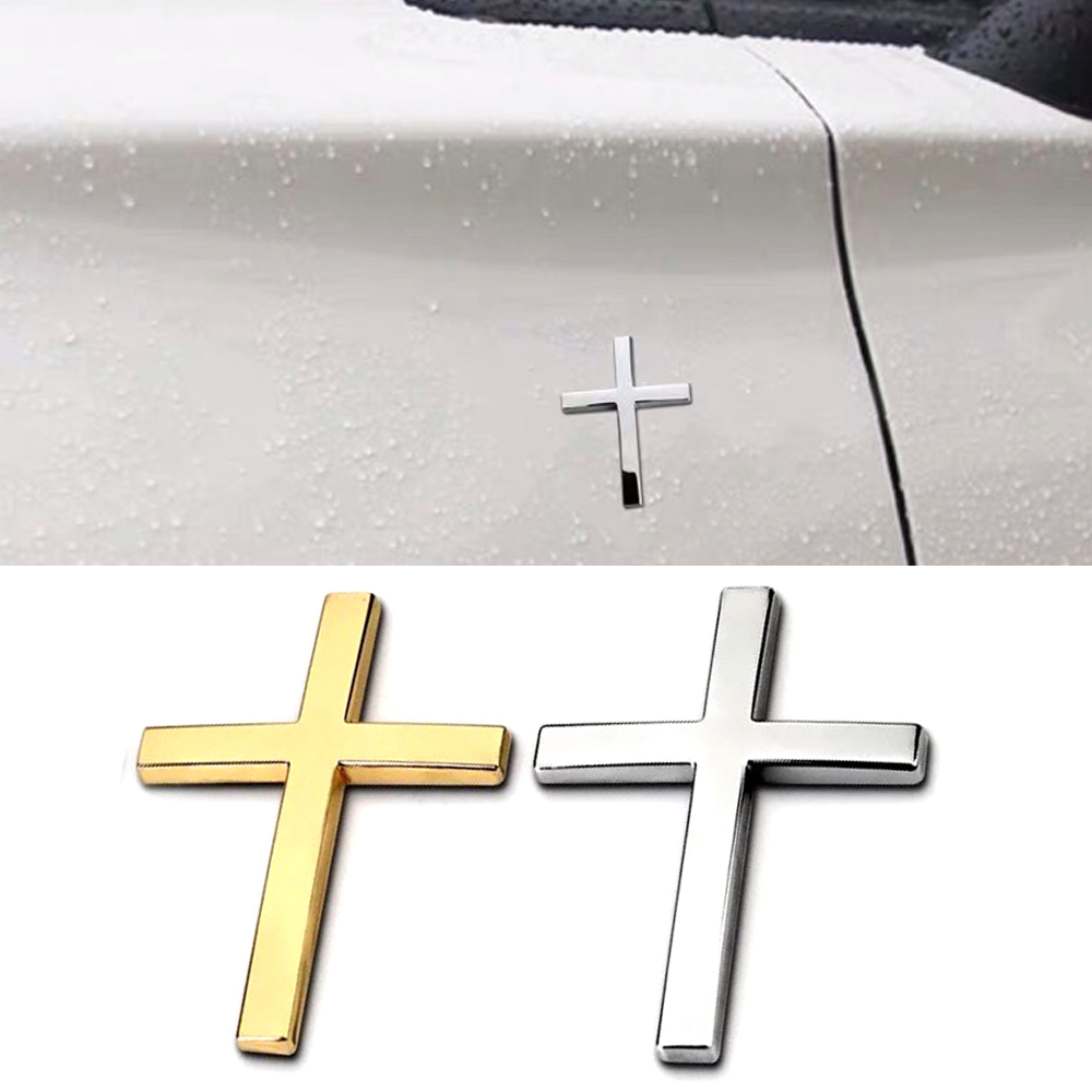 Black Silver Gold Cross Chrome - Motorcycle Gear Logo recension och pris
