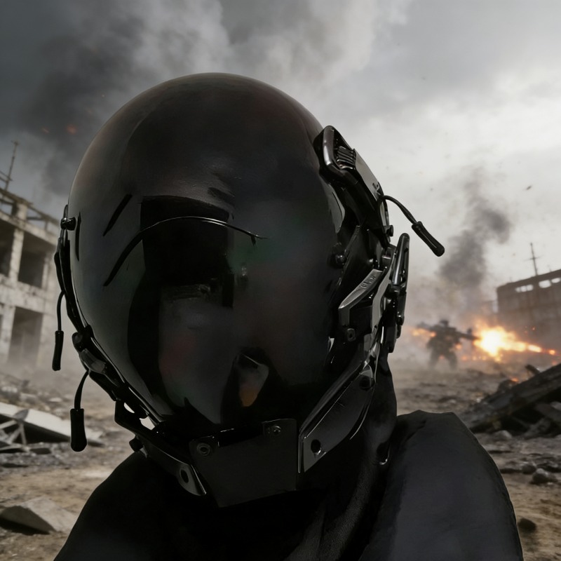 Mecha style cyberpunk helmet m - Helmet Full Face recension och pris