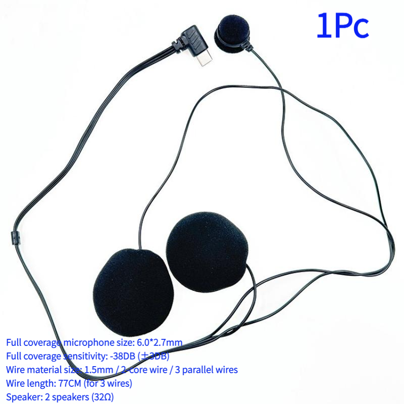 1Pc Type-C Plug HD Noise Reduc - Helmet Full Face recension och pris