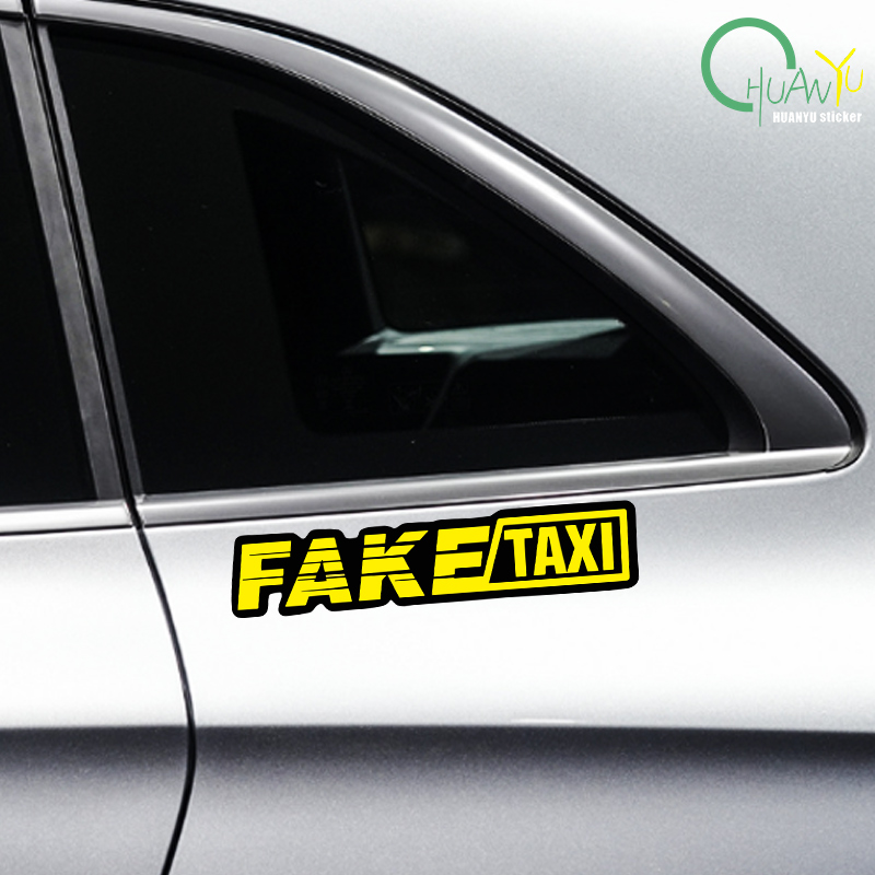 Yellow Fake Taxi Logo Pvc Wate - Motorcycle Gear Logo recension och pris