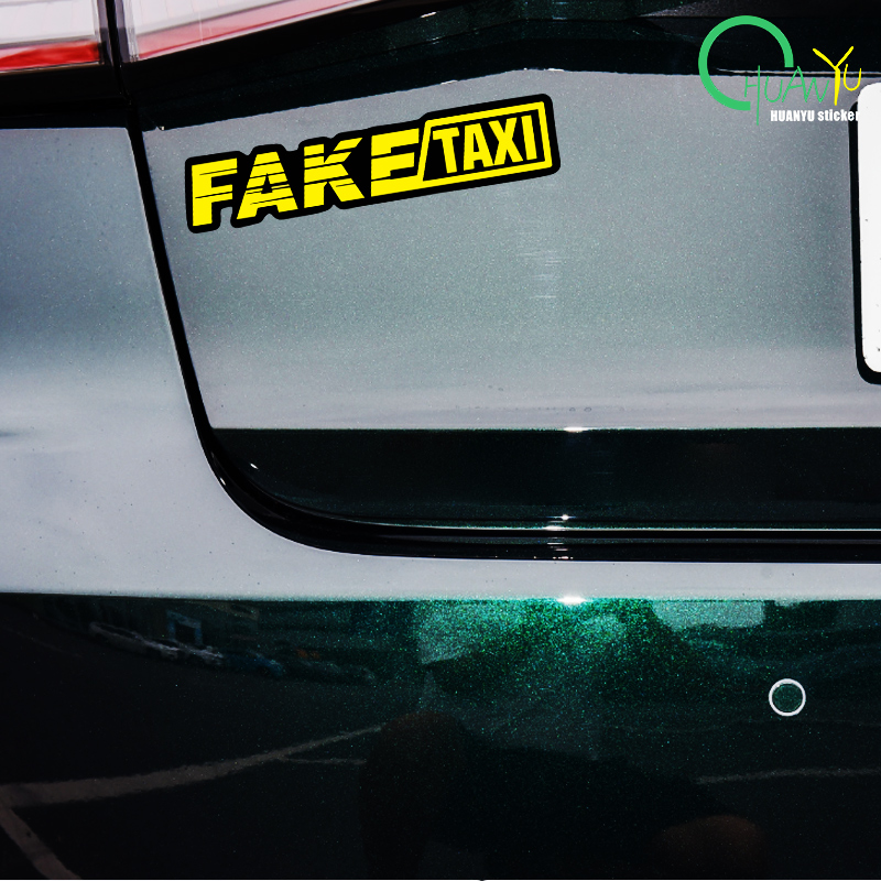 Yellow Fake Taxi Logo Pvc Wate - Motorcycle Gear Logo recension och pris