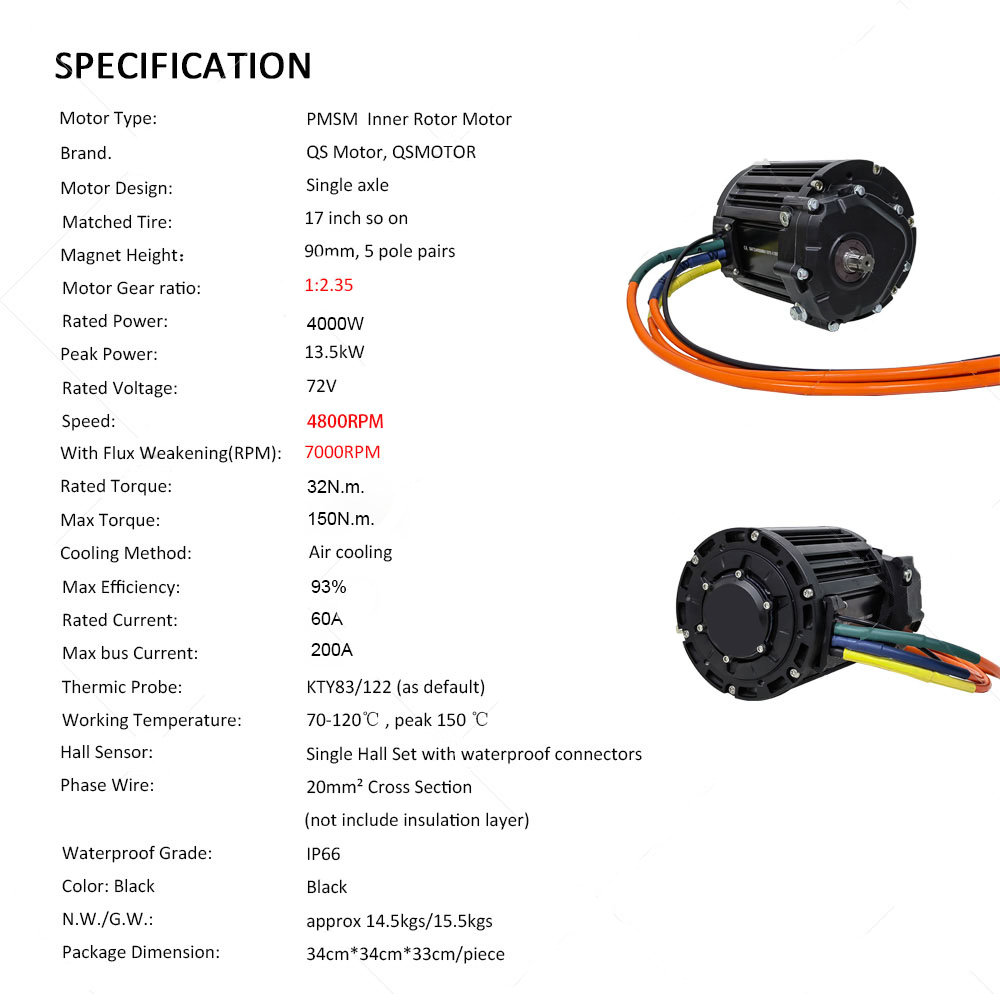 QS 90H 138 4000W V3 Mid Drive  - Motorcycle Gear Tidy recension och pris